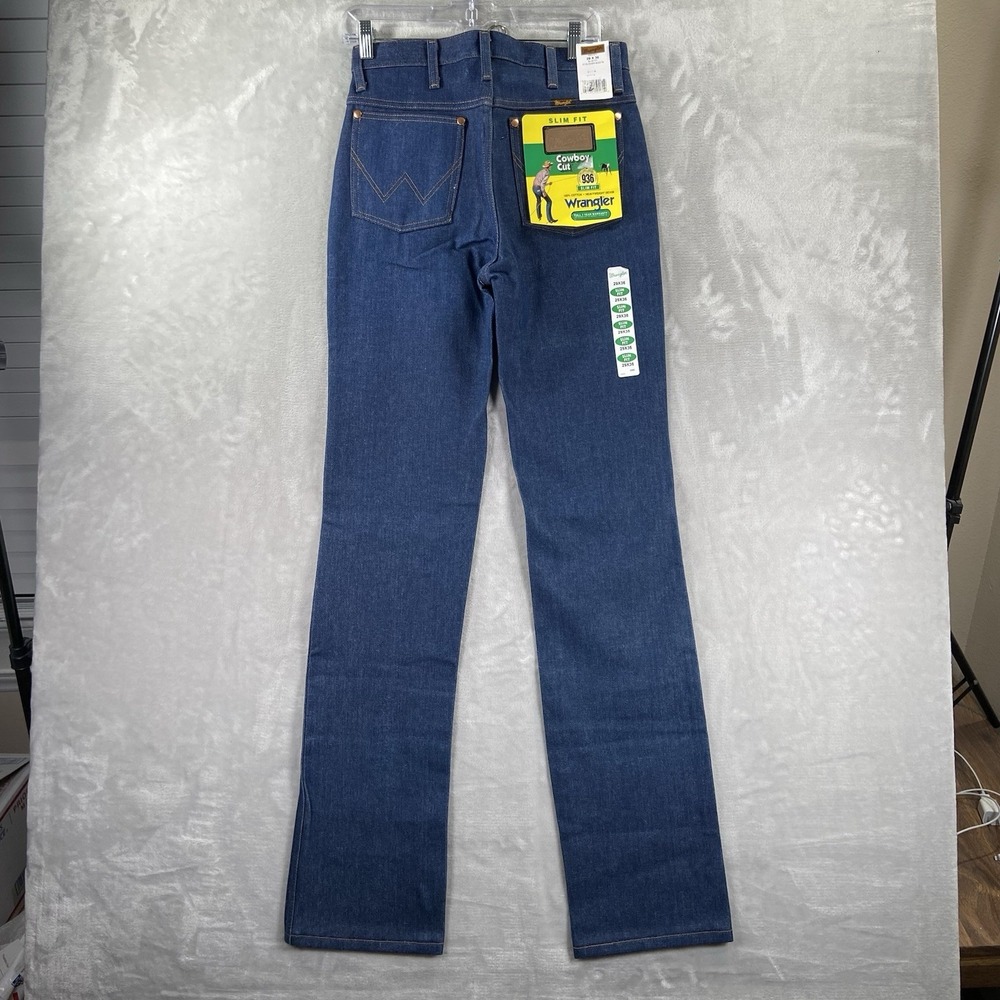 Wrangler Jeans men's 29x36 Slim Fit Bootcut Cowboy Cut Denim Blue Western NWT